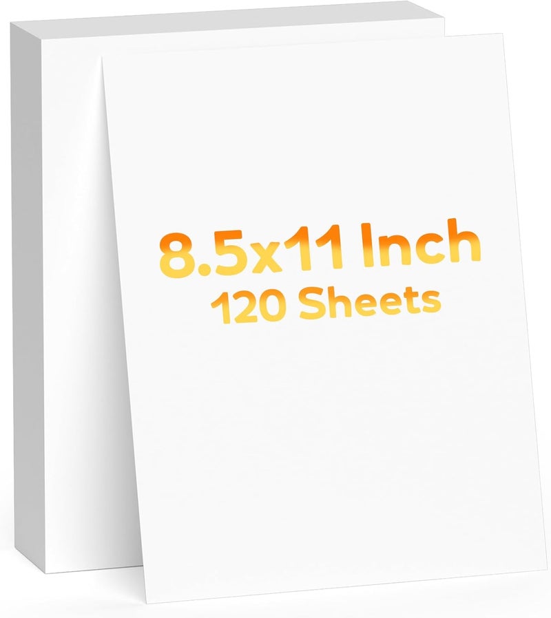 Vishoitty 120 Sheets White Cardstock 8.5 x 11,Construction Paper,Cardstock Printer Paper 8.5 x 11 White Card Stock Paper for Invitations,Wedding,Menus,DIY Cards,Tags,Cards Making,Certificate,Office Printing - Image 1